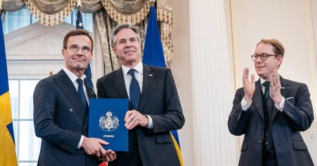 Suedia a devenit oficial membra a NATO. Blinken: Totul s-a schimbat dupa invazia rusa in Ucraina