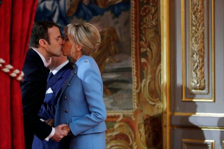 Macron denunta informatiile false conform carora sotia sa ar fi o femeie <span style='background:#EDF514'>TRANSG</span>ender