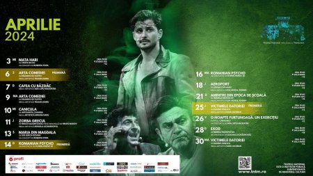 Premierele lunii aprilie la Teatrul National din Timisoara