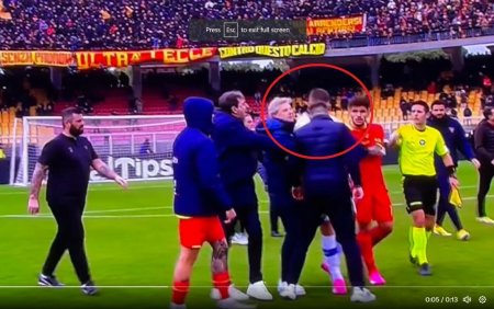 Incident in Serie A. Antrenorul lui Lecce l-a lovit cu capul in gura pe un atacat al formatiei Verona | VIDEO