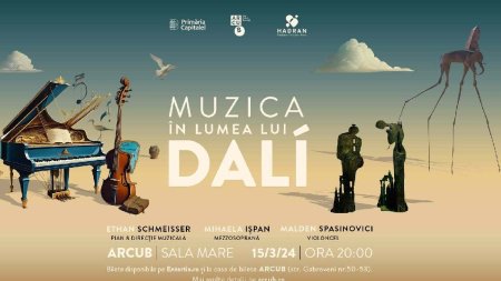 Muzica in lumea lui Dalí: Concert si tur expozitional la ARCUB - <span style='background:#EDF514'>HANUL GABROVENI</span>