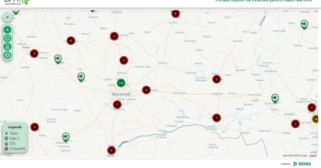 Harta interactiva a statiilor de incarcare a masinilor electrice, completata cu ajutorul cetatenilor
