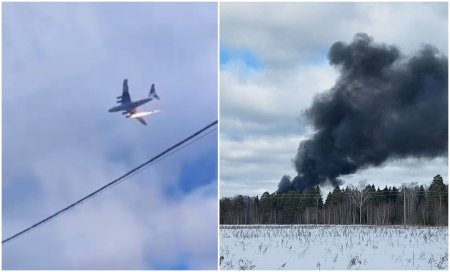 Un avion militar rusesc s-a prabusit in flacari in regiunea Ivanovo. 15 oameni erau la bord. VIDEO