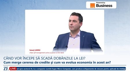 ZF Live. Ionut Lianu, ofiter-sef management active si pasive la CEC Bank: In Romania avem primele semnale ca urmeaza scaderi de dobanzi. Daca lucrurile evolueaza fara surprize, probabil ca in vara am putea sa vedem o prima scadere. Insa, nu ne vom intoarce la nivelurile cu care eram obsnuiti