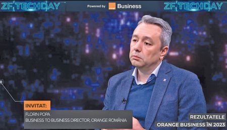 ZF Tech Day. Florin Popa, director B2B, Orange Romania: Am inchis anul 2023 cu un rezultat pozitiv. Zona de telecomunicatii a crescut, continuand trendul din anul anterior, iar zona de IT&C a avut o crestere de 9%, peste media pietei