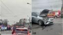 <span style='background:#EDF514'>O SOFERITA</span> a tras brusc de volan si a lovit o masina, pe care a aruncat-o peste alte trei vehicule, la Timisoara