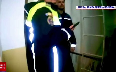 Ce s-a intamplat cand jandarmii au urcat pe un bloc din Bacau de pe care ameninta ca se arunca un barbat | VIDEO