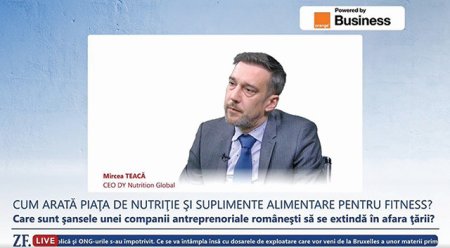 ZF Live. Mircea Teaca, CEO DY Nutrition Global: Am investit 10 mil. euro in ultimele sase luni in fosta fabrica de medicamente Polisano de la Sibiu, actuala Vitema, acolo unde urmeaza sa ne producem in house suplimentele nutritive