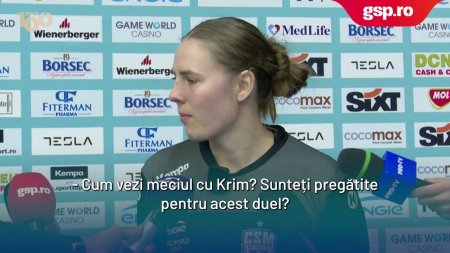 Vilde Ingstad, inainte de partida CSM-ului cu Krim: Nu ne putem gandi inca la Final Four