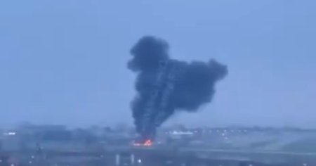 Incendiu misterios la aeroportul din Soci, in apropierea caruia Putin detine un palat si o cabana de schi VIDEO