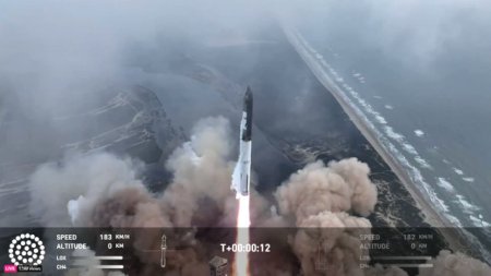 SpaceX: O noua racheta m<span style='background:#EDF514'>AMUT</span> a fost lansata in spatiu la a treia incercare