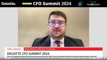Deloitte CFO Summit 2024. George <span style='background:#EDF514'>CALINESCU</span>, CFO, Banca Transilvania: Macroeconomic, 2024 va fi un an relativ bun