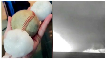 Furtuna cu grindina de marimea unei mingi de baseball a lovit statul american Missouri. <span style='background:#EDF514'>TORNADA</span> a provocat pagube uriase