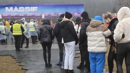 Ursul, la Festivalul Massif 2024 din Poiana Brasov. Panica printre participanti, dupa ce au primit mesaj Ro-Alert