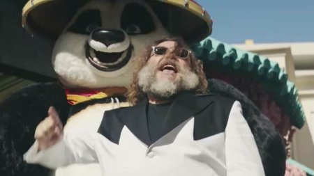 Talent de cantaret pentru actorul Jack Black. Piesa cu care a promovat filmul animat Kung Fu <span style='background:#EDF514'>PANDA</span> 4