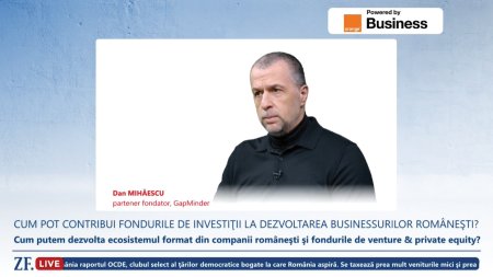 ZF Live. Dan Mihaescu, partener fondator, GapMinder: Este nevoie de mai multe finantari de tip <span style='background:#EDF514'>EARL</span>y seed, in valoare de 500.000 euro - 1 mil. euro, si de investitori care sa sustina start-up-uri din zona B2C - zona care nu este acoperita in prezent