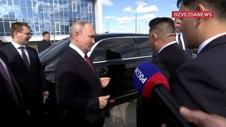 Kim Jong Un a folosit prima oara <span style='background:#EDF514'>LIMUZINA</span> blindata trimisa de Putin in februarie, a anuntat sora dictatorului: Masina e de incredere!