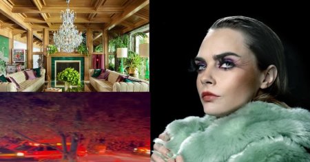 Casa de lux a actritei Cara Delevingne, mistuita de flacari. Cum arata vila si posibila cauza a incendiului VIDEO