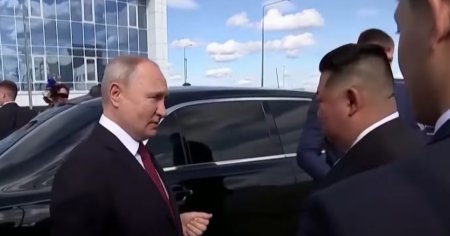 Dictatorul nord-coreean Kim Jong Un a folosit pentru prima data masina blindata primita cadou de la Putin: E de incredere!
