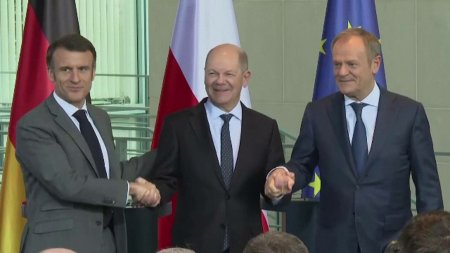Europenii au anuntat noi solutii de sprijin pentru Ucraina. Acordul la care au ajuns Franta, Germania si Polonia