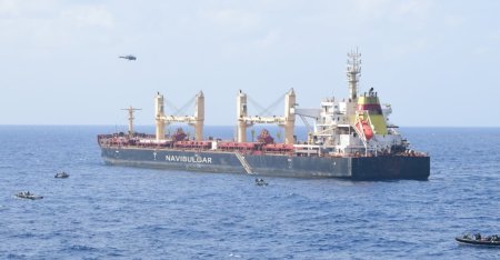 Nava capturata in 2023 de piratii somalezi, eliberata de marina indiana