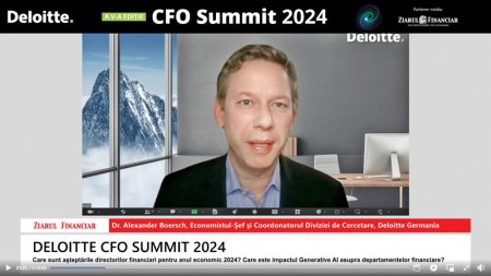 Deloitte CFO Summit 2024. Alexander Boersch, Deloitte Germania: Economia Germaniei nu merge extraordinar, dar sunt perspective de revenire