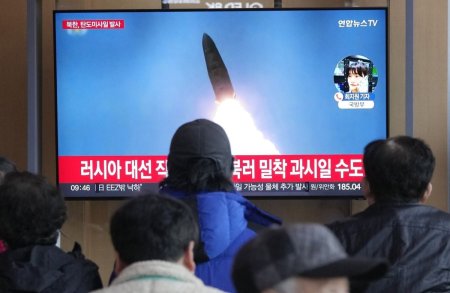 Coreea de Nord a lansat o racheta balistica <span style='background:#EDF514'>NEIDENTIFICAT</span>a, anunta Seulul, unde se afla secretarul de stat american. Mesajul SUA