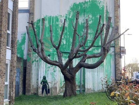 O pictura stradala starneste controverse la Londra deoarece ar putea fi a lui Banksy