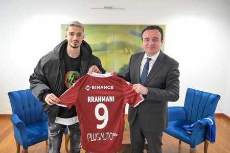 <span style='background:#EDF514'>ALBION</span> Rrahmani s-a intalnit cu premierul din Kosovo: Atacantul preferat al intregului campionat romanesc