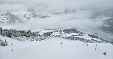 Schi de primavara. Singurul loc din Maramures unde se mai poate schia. Aici inca mai ninge