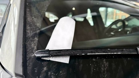 Biletul lasat de un sofer in parbriz dupa ce a parcat masina pe doua locuri. Cum si-a motivat gestul | FOTO