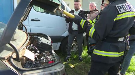 Perchezitii in judetul Timis. Oamenii legii au gasit mai multi saci cu tigari in masinile unor suspecti