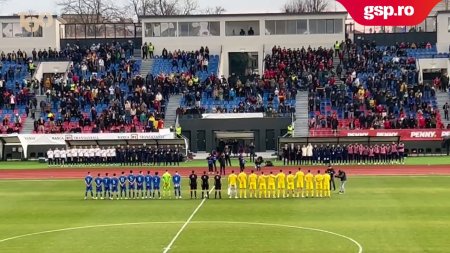 Romania U20 - Italia U20, duel in <span style='background:#EDF514'>ELITE</span> League » Desteapta-te romane cantat de suporterii prezenti pe arena din Targoviste