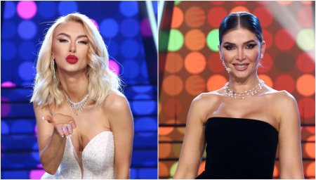 Te cunosc de undeva! 23 martie 2024. <span style='background:#EDF514'>ANDREEA BALAN</span> si Alina Puscas, tinute fara cusur in cea de-a sasea gala. Ce rochii au purtat