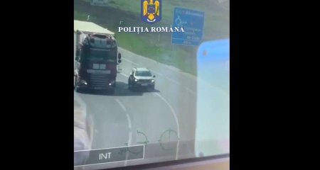 Depasire periculoasa, <span style='background:#EDF514'>FILMATA</span> din elicopterul Politiei. Ce a patit soferul – VIDEO