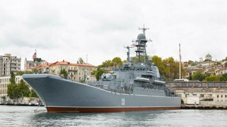 Ucraina sustine ca a lovit doua mari nave de debarcare ale Flotei rusesti din Marea Neagra