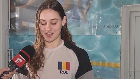 Simona Chiru, tanara romanca de 19 ani, a castigat medalia de aur la Campionatul European de Inot in ape inghetate
