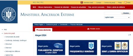 Nou pe site-ul MAE: Sectiunea de informare privind alegerile europarlamentare!