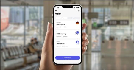 Revolut include in oferta din Romania un serviciu eSIM, pentru clientii care calatoresc si au nevoie de roaming. Preturile pentru 1GB incep de la 1 euro