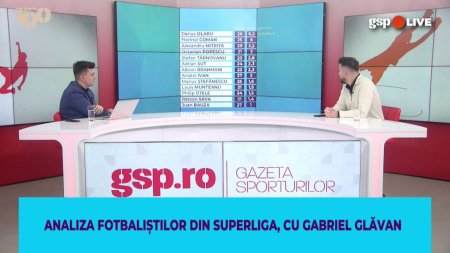 GSP Live » Analiza fotbalistilor din Superliga, cu Gabriel Glavan