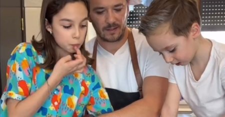 Dan Cruceru s-a transformat in Taticool Chef! Adora sa gateasca pentru copiii lui si sa le faca cele mai mari pofte <span style='background:#EDF514'>CULINARE</span>!