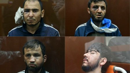 Un tribunal din Rusia ii acuza pe cei patru barbati de act de terorism, dupa <span style='background:#EDF514'>MASACRUL</span> din Moscova