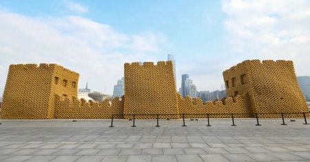 Marele Zid Chinezesc, facut din 100.000 de baloane! Imagini inedite