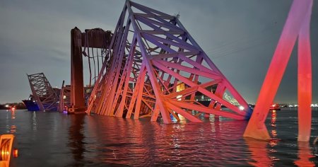 WP: Salvatorii au gasit <span style='background:#EDF514'>CADAVRE</span>le a doua persoane, in rau, langa podul distrus din Baltimore