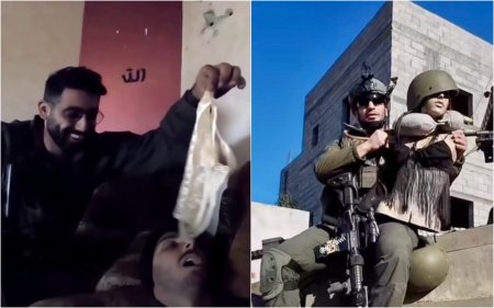 <span style='background:#EDF514'>SOLDA</span>ti israelieni s-au filmat cand se joaca cu lenjeria intima gasita in casele femeilor din Gaza