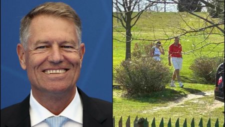 Klaus Iohannis, la golf alaturi de sotia sa, <span style='background:#EDF514'>IN ALBA</span>. Presedintele a fost fotografiat