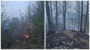 Incendiu de vegetatie uscata care s-a extins pe 50 de hectare, in Prahova. Arde litiera, lastaris si masa lemnoasa