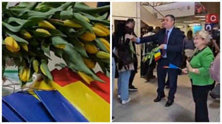 Ambasadoarea Romaniei in Bulgaria i-a intampinat cu lalele pe pasagerii zborului Bucuresti-Sofia dupa aderarea la Schengen