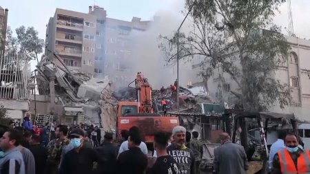 Reactii si amenintari dupa ce Israelul a bombardat consulatul iranian din Damasc si a ucis 2 comandanti de rang inalt