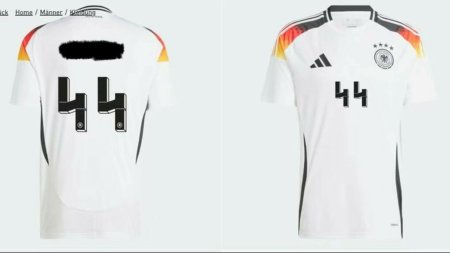 Adidas interzice fanilor sa adauge 44 la <span style='background:#EDF514'>TRICOU</span>l echipei germane de fotbal. Motivul evident